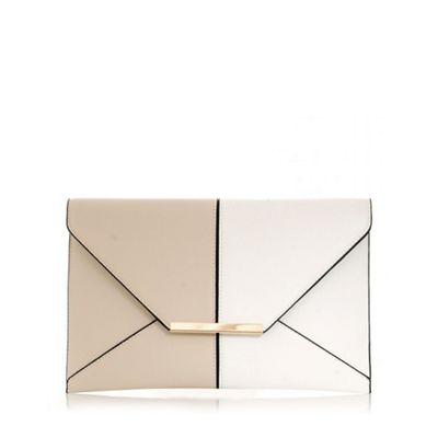 White and nude envelope bag